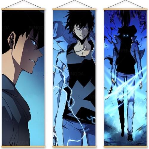 Home Decoration Solo Leveling Hanging Poster Canvas Wall Art Print Modern Animation Character Painting Scroll For Living Room
