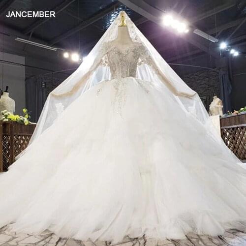 HTL1612 Large Beaded Pearls With Glittering Metallic Sequins Wedding Dress 2020 Sweetheart With Short Sleeve Ball Gown robe