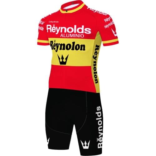 Classic Reynolds cycling skinsuit bicycle jumpsuit men triathlon suit men 20D gel racing bike quick dry traje ciclismo hombre