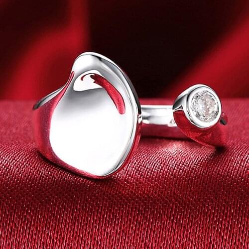 High Quality Silver 925 Jewelry Adjustable Rings For Women Fashion Jewelry Open Rings Christmas Gifts Wholesale