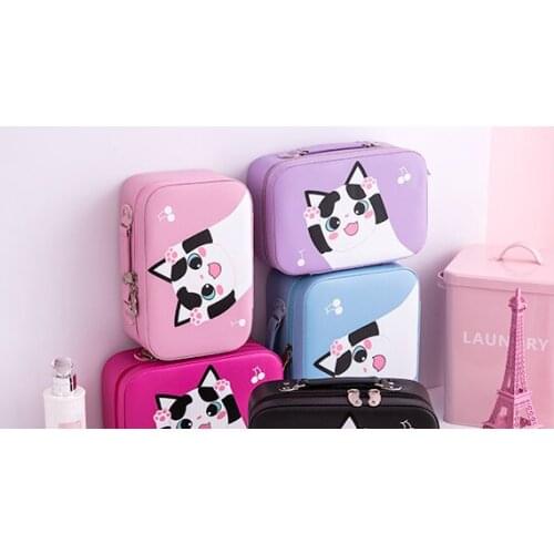 Portable contracted lovely small size various choices of large capacity waterproof multi-functional storage makeup bag J06