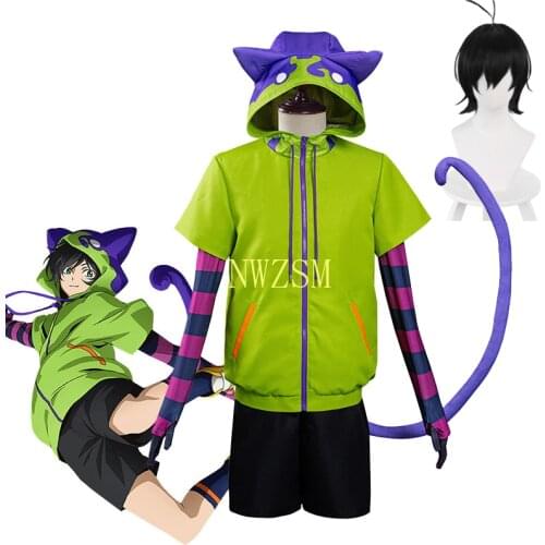 Anime SK8 The Infinity Miya Cosplay Costumes Hoodies Cat Ear Tail Jacket Uniform Full Sets For Women Men Halloween Carnival