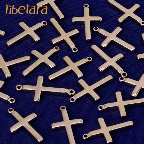 Cross Pendants Stamping Tags,Bar blank,Brass Cross Charm Pendants, Stamping Blanks,About 13*2.3mm
