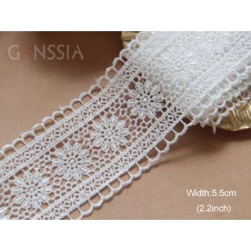 1Yard Width:5.5cm Japan Edition Lace Cute Floret Hollow Out Embroidery Lace for Clothing Accessories(ss-2438)