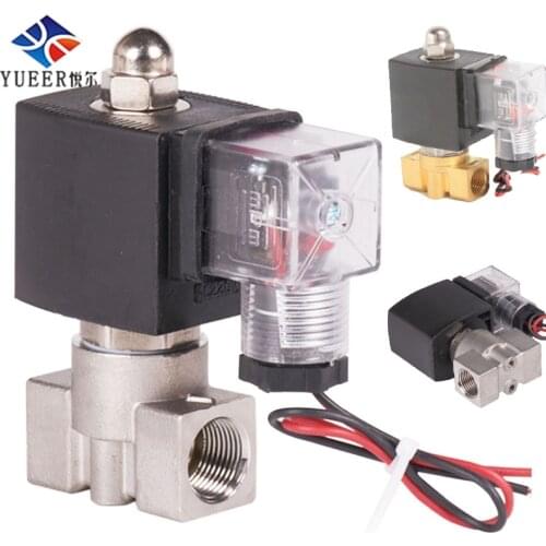 1/4 inch 3/8 inch stainless steel brass normally closed high pressure miniature burnfuel valve solenoid valve