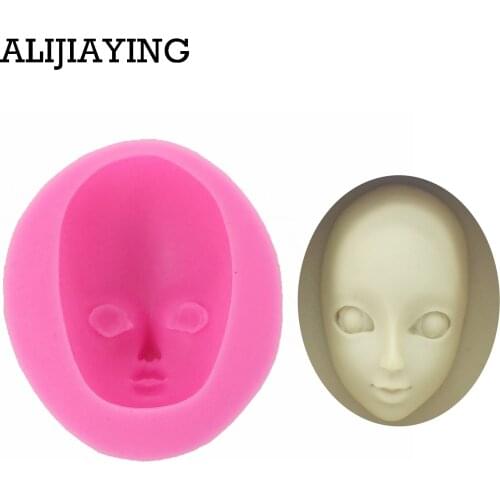 M0947 Girl Face Silicone Mold Fondant Mould Cake Decorating Tools Chocolate Gumpaste Molds, Sugarcraft, Kitchen Gadgets