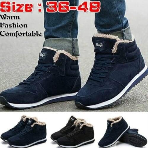 Men Sneakers Warm Fur Winter Shoes Men Plus Size 47 Winter Zapatillas Hombre Original Sports Mens Shoes Casual Men Sneakers