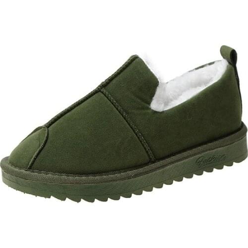 2020 Winter New Snowboots Ankle Boots Woman Wool Fur Female Snow Boots Flat Warm Shearling Fur Woman Large Size 35-43 W24-39