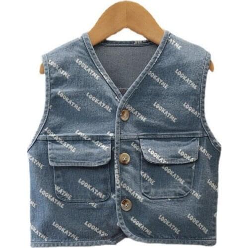 New Spring Baby Fashion Clothes Children Boys Sports Letter Vest Autumn Toddler Casual Costume Infant Clothing Kids Cotton Tops