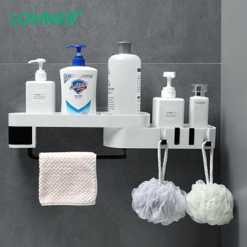 Lohner New Bathroom Shelves Corner Storage Holder Organizer Shower Wall Storag Shelf Badkamer Accessoires Douche Salle De Bain
