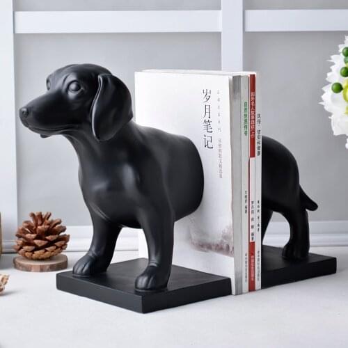 Very cute black dog Bookends Great creative cartoon book end Beautifully decorated office Book Storage nice Crafts