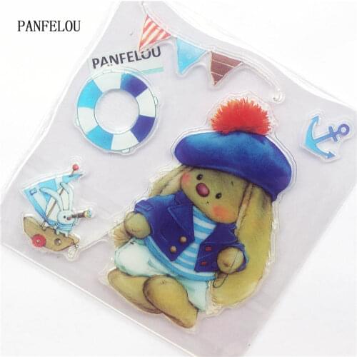 PANFELOU The dog boy Transparent Clear Silicone Stamp/Seal DIY scrapbooking/photo album Decorative clear stamp sheets