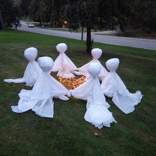 Ghost Ornament Garden Sunny Doll Shape Hanging White Creepy Cloth For Halloween Party Decoration Pendant Props Bar Home Decor