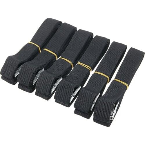 Mayitr 6pcs 8-foot 250cm Cargo Luggage Strap Ratchet Leather Strap Cam Buckle For Car SUV Truck Accessories Tool