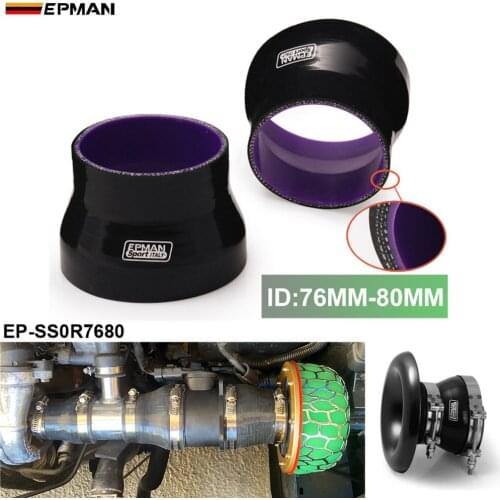 Silicone Hose Straight Reducer 3"-3.15" 76mm-80mm Black Silicone Reducer For BMW MINI Cooper S JCW W11 1.6 EP-SS0R7680