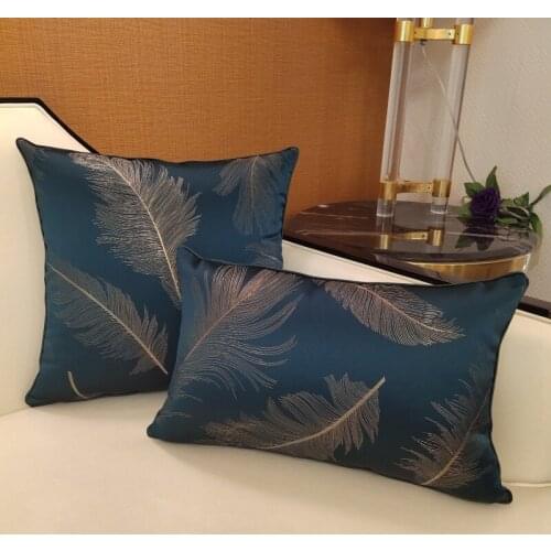 Light Luxury Simple Modern Home Decoration Pillowcase Jacquard Cushion Cover Cojines Decorativos Para Sofa