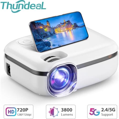 ThundeaL New Tech 5G WiFi Mini Projector TD92 Native 720P Smart Phone Projector 1080P Video 3D Home Theater Portable Proyector