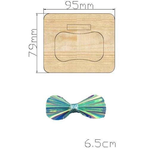 Bowknot hairpin, wooden cutting mold, gift decoration craft knife mold, compatible with most die cutting machines