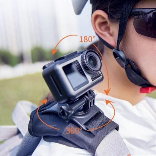 1Pc New Backpack Shoulder Strap Mount Holder for GoPro Hero 7 6 5 4 /YI 4k/SJCAM/EKEN/DJI OSMO Action Camera Clip Accessoreis