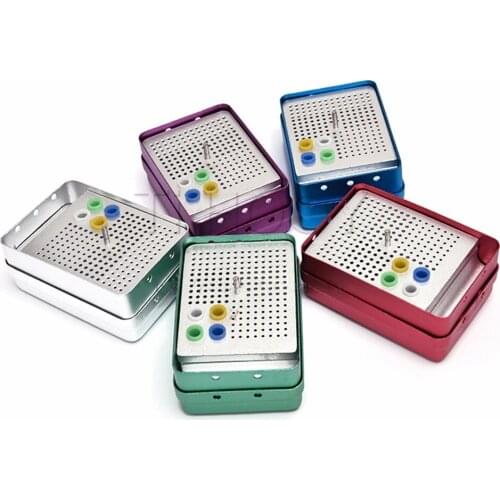 1Pcs Dental Disinfection Burs Holder Block Autoclavable Sterilisator Box Dental Endo Box For Dental Lab