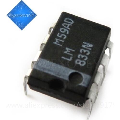 10pcs/lot LM833N DIP8 LM833 DIP IC In Stock