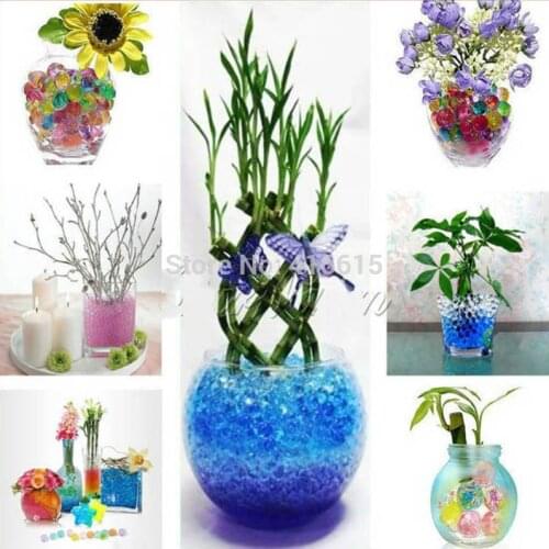 1000 Pcs Ball Crystal Soil Water Beads Gel Ball Crystal Mud Soil Flower Weeding Decor Magic Jelly Balls More Colors Aqua Pearls