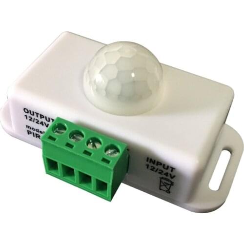 Dc 12V-24V Body Infrarood Pir Motion Sensor Schakelaar Strip Automatische Infrarood Pir Motion Sensor Tijdschakelaar