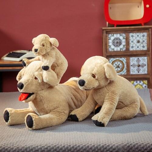25-70cm Cute Labrador Dog Toys Kawaii Animal Dolls Stuffed Soft Golden Retriever Pillow Birthday Gifts for Children Girl Boys