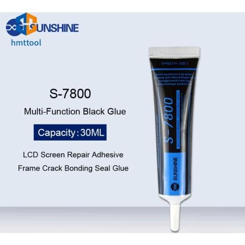 30ML SUNSHINE S-7800 Black Soft Phone Repair Adhesive Glue Screen Sticky Adhesive Crack Seal Glue For IPhone Bonding Adhesive