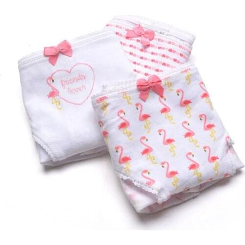 6 Pieces Spain brand cartoon pink swan girls briefs trunk boxers kids shorts child panties cotton pants children underwear 2-12Y