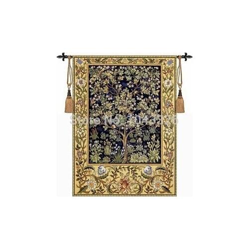 Belgium William morris works tree of life home textile Jacquard fabric product tapestry wall hangings Happy fortune tree decorat