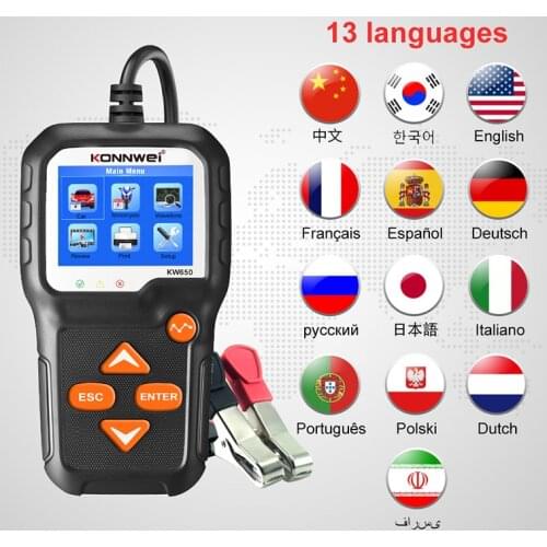 Free Shipping Car Motorcycle Battery Tester 12V 6V Battery System Analyzer 2000CCA Charging WaveformsTest Tools for the Car Auto