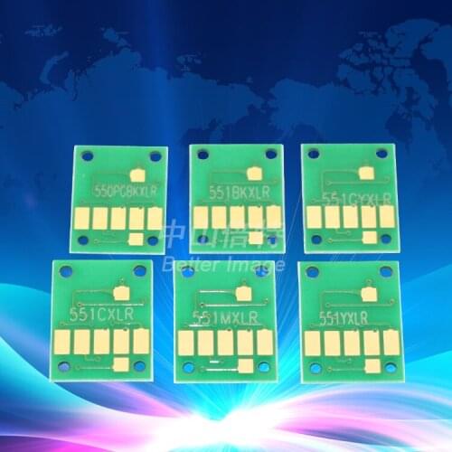INK WAY PGI-550BK CLI-551BK C M Y GY reset chips for MG6350 MG7150 etc