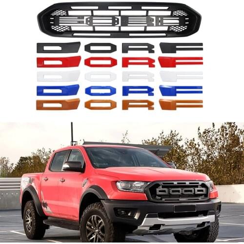 For RANGER 2019-2021 T8 PX MKIII MK3 XL XL+ XLS XLT Limited Pickup Trucks Raptor Grille Modified Grill Front Bumper Mesh
