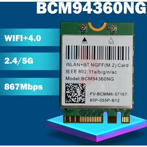 Dual Band 1200Mbps BCM94360NG WiFi Card For MacOS Hackintosh 802.11ac Bluetooth 4.0 Wireless Adapter Network Lan Card WIN7/8/10