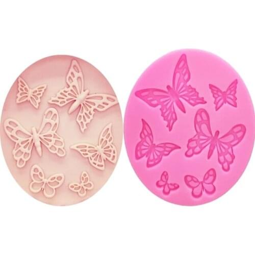 Butterfly Shaped Fondant Cake Molds Silicone Mold Lace Pattern Mould Bakeware Baking Cooking Tools Sugar Cookie Decor