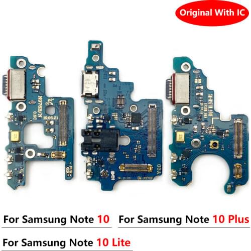 10Pcs/lot USB Port Charger Dock Plug Connector Charging Board FLex Cable Mic Microphone Board For Samsung Galaxt Note 10 Lite