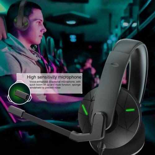 Gaming Headphone Comfortable to Wear 3D Surround Sound ABS Wired Gamer Headset with Microphone for PS for XBOX