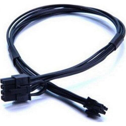 Mini 6-pin to 8-pin PCIe Pci-express Video Card Power Cable for Apple Mac Pro Black PCI-E Graphics Card power Supply Cord 35cm