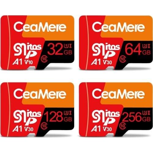 CeaMere Micro SD Card Class10 UHS-1 8GB Class6 16GB/32GB U1 64GB/128GB/256GB U3 Memory Card Flash Memory Microsd for Smartphone