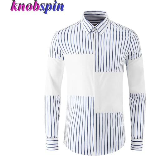Men's Striped Shirts Knobspin China