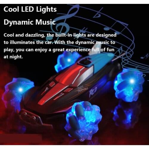 Hot RC Cars Four Wheel Remote Control Gesture Sensing Stunt Drift Car Lighting Vehicle with Spray off Road Model Gift for Kids