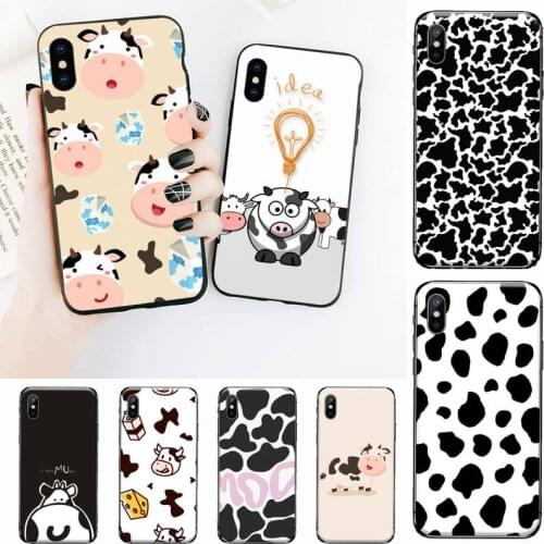 Cute Cow Milk Phone Case for iPhone 11 12 mini pro XS MAX 8 7 6 6S Plus X 5S SE 2020 XR