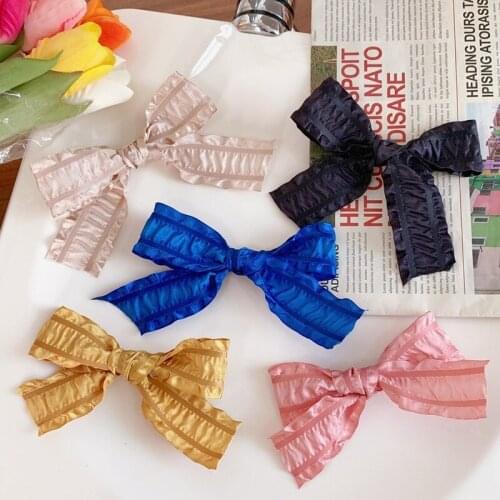 Fashion Bow Hairpin Cute Red Barrette Pink Hair Clip Women Girls BB Hairgrip Korean Oversize Floral Hair Accessories