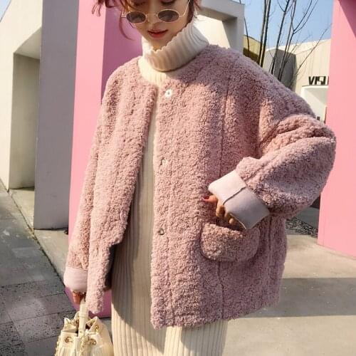 Fashion Coat Faux Wool Coat Female Women Parkas Korean Style Warm Jackets Short Women Clothing Manteau Femme Hiver 2021 WPY4218