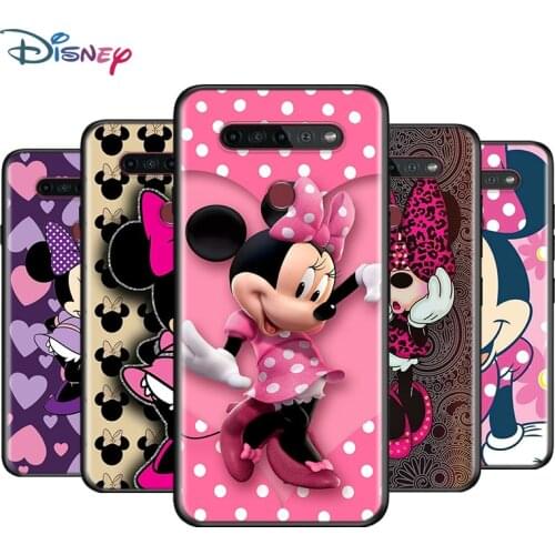 Black Soft Minnie Mouse For LG K92 K62 K52 K42 K31 K22 K71 K61 K51S K41S K30 K20 G8 G8S G8X ThinQ Phone Case