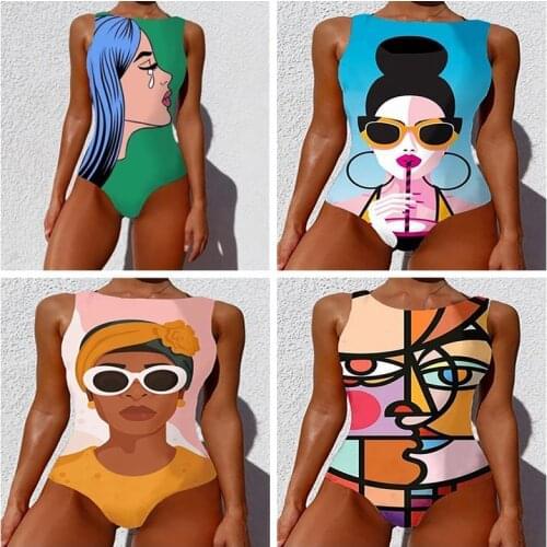 2021 Summer New Womens Bikini Set 14-Color Pattern Printing Sexy Beachwear Womens Swimsuit