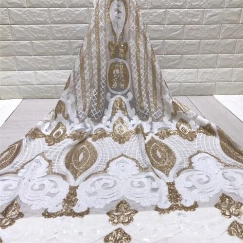 Nice design sequins High Quality Latest Mesh African Lace Fabrics Textile Lace Fabric For Garment Dress JRB-120756