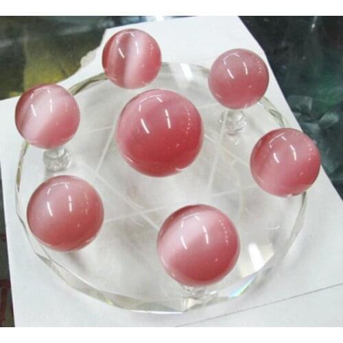 Pink opal ball dipper furnishing articles Holiday gift Household furnishing articles Good luck town house to ward off bad luck