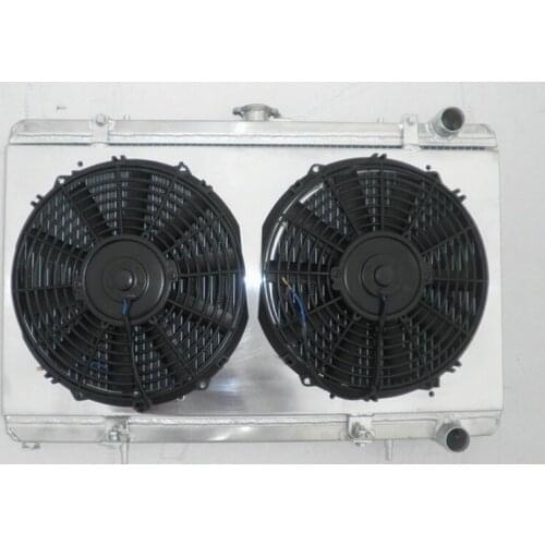 Alloy Aluminum Radiator + Shroud + Fan For NISSAN SILVIA S13 CA18DET CA18 Turbo 52MM Brand New High performance